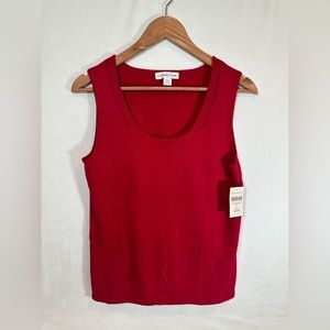 Coldwater Creek Tank Top Knit Sweater Women’s Size L (14/16) Red